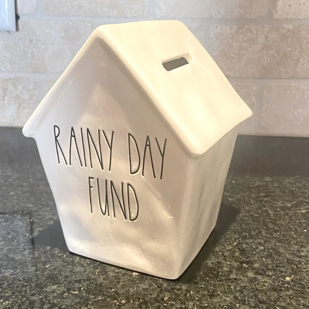 Rae Dunn Rainy Day Fund Birdhouse Bank - Picture 1 of 3